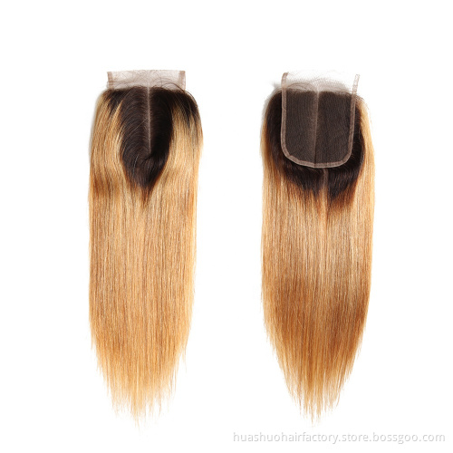 3 Tone Color Ombre Mixed Extensions Velvet Blonde Bright Human Colored Brazilian Hair Weave
